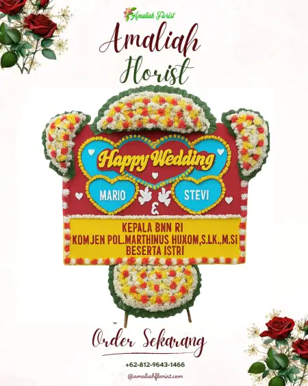 Papan Bunga Pernikahan Jambesari Darus Sholah